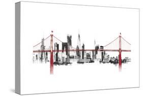 Bridge and Skyline Red-Avery Tillmon-Stretched Canvas