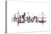 Bridge and Skyline Red-Avery Tillmon-Stretched Canvas