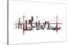 Bridge and Skyline Red-Avery Tillmon-Stretched Canvas