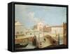Bridge and the Church of Santa Margherita in Treviso-Medoro Coghetto-Framed Stretched Canvas