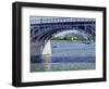 Bridge at Argenteuil and the Seine by Gustave Caillebotte-null-Framed Giclee Print
