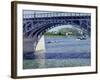 Bridge at Argenteuil and the Seine by Gustave Caillebotte-null-Framed Giclee Print