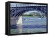 Bridge at Argenteuil and the Seine by Gustave Caillebotte-null-Framed Stretched Canvas