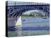 Bridge at Argenteuil and the Seine by Gustave Caillebotte-null-Stretched Canvas