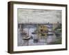 Bridge at Argenteuil on a Gray Day, c.1876-Claude Monet-Framed Giclee Print