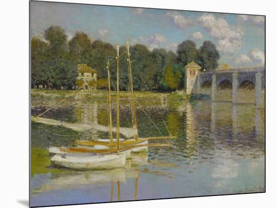 Bridge at Argenteuil-Claude Monet-Mounted Giclee Print