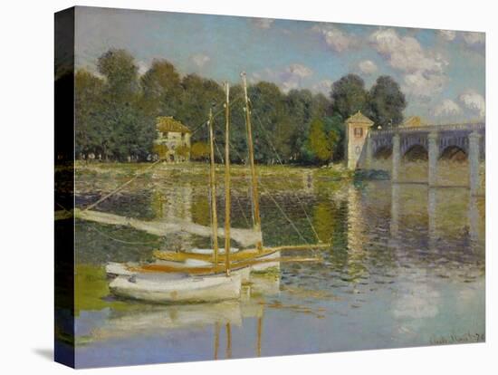 Bridge at Argenteuil-Claude Monet-Stretched Canvas