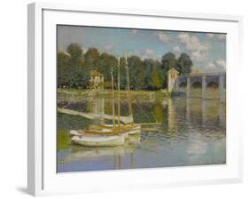 Bridge at Argenteuil-Claude Monet-Framed Giclee Print