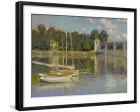 Bridge at Argenteuil-Claude Monet-Framed Giclee Print