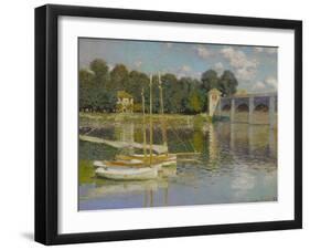 Bridge at Argenteuil-Claude Monet-Framed Giclee Print