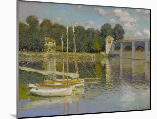 Bridge at Argenteuil-Claude Monet-Mounted Giclee Print