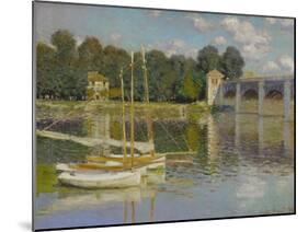 Bridge at Argenteuil-Claude Monet-Mounted Giclee Print