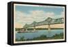 Bridge at Cairo, Illinois-null-Framed Stretched Canvas