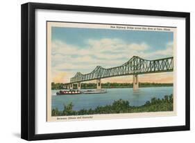 Bridge at Cairo, Illinois-null-Framed Art Print