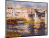 Bridge at Chatou-Pierre-Auguste Renoir-Mounted Art Print