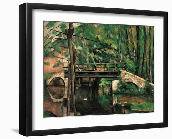 Bridge at Maincy, Melun-Paul Cézanne-Framed Art Print