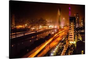 Bridge At Night In Sao Paulo-CelsoDiniz-Stretched Canvas