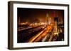 Bridge At Night In Sao Paulo-CelsoDiniz-Framed Art Print