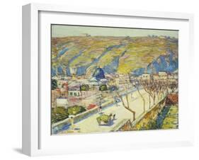 Bridge at Posilippo, Naples, 1889-Childe Hassam-Framed Giclee Print