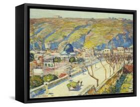 Bridge at Posilippo, Naples, 1889-Childe Hassam-Framed Stretched Canvas