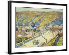 Bridge at Posilippo, Naples, 1889-Childe Hassam-Framed Giclee Print