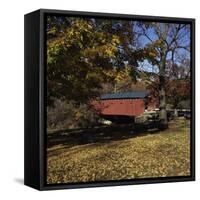 Bridge at the Green, West Arlington, Vermont, USA-null-Framed Stretched Canvas