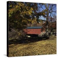 Bridge at the Green, West Arlington, Vermont, USA-null-Stretched Canvas