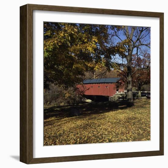 Bridge at the Green, West Arlington, Vermont, USA-null-Framed Photographic Print