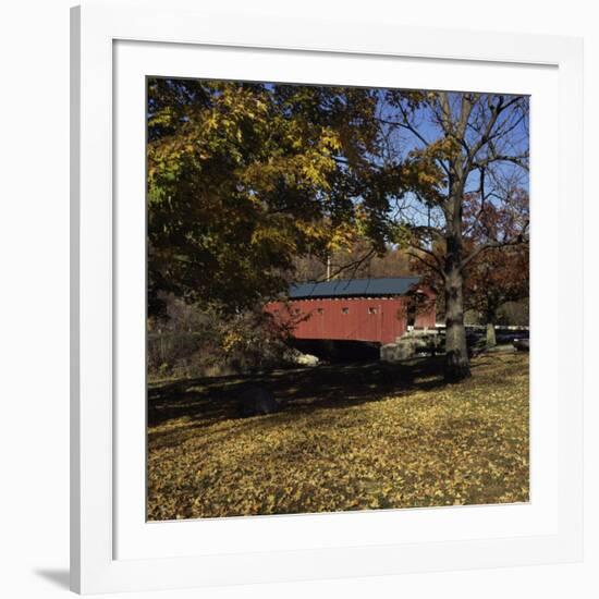 Bridge at the Green, West Arlington, Vermont, USA-null-Framed Photographic Print