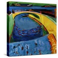 Bridge at the Mouth of the River Prießnitz, C. 1910-Ernst Ludwig Kirchner-Stretched Canvas