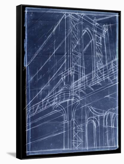 Bridge Blueprint I-Ethan Harper-Framed Stretched Canvas