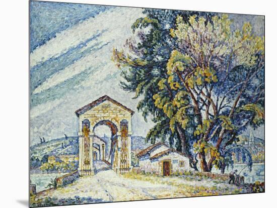 Bridge, Bourg-Saint-Andéol, 1926-Paul Signac-Mounted Giclee Print