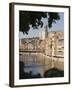 Bridge, Cathedral and Painted Houses on the Bank of the Riu Onyar, Girona, Catalonia, Spain-Martin Child-Framed Photographic Print