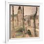 Bridge, Church and School at La Bastide-Henri Martin-Framed Giclee Print