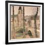 Bridge, Church and School at La Bastide-Henri Martin-Framed Giclee Print