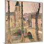 Bridge, Church and School at La Bastide-Henri Martin-Mounted Giclee Print