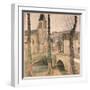 Bridge, Church and School at La Bastide-Henri Martin-Framed Giclee Print