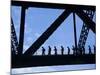 Bridge Climb Participants in Silhouette, Sydney Harbour Bridge, Sydney, New South Wales, Australia-Ken Gillham-Mounted Photographic Print