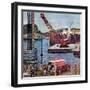 "Bridge Construction", March 9, 1957-Ben Kimberly Prins-Framed Premium Giclee Print