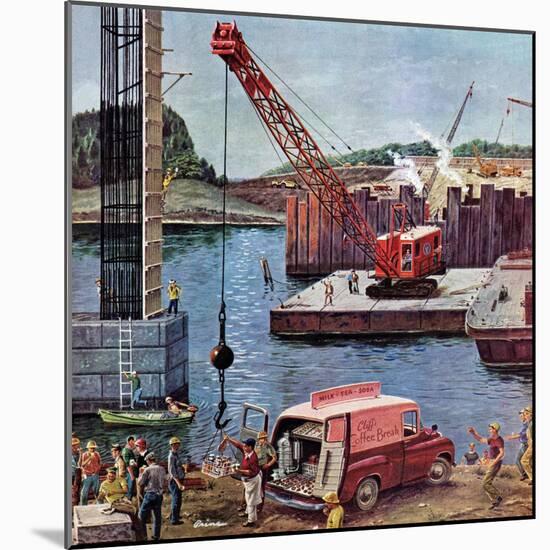 "Bridge Construction", March 9, 1957-Ben Kimberly Prins-Mounted Giclee Print