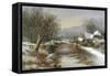 Bridge Cottage, Winter-William Stone-Framed Stretched Canvas