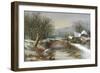 Bridge Cottage, Winter-William Stone-Framed Giclee Print