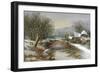 Bridge Cottage, Winter-William Stone-Framed Giclee Print