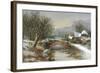 Bridge Cottage, Winter-William Stone-Framed Giclee Print