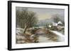 Bridge Cottage, Winter-William Stone-Framed Giclee Print