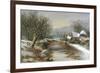 Bridge Cottage, Winter-William Stone-Framed Giclee Print