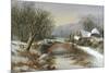 Bridge Cottage, Winter-William Stone-Mounted Giclee Print