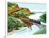 Bridge Crossing - Jack & Jill-Wilmer H. Wickham-Framed Premium Giclee Print