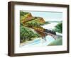 Bridge Crossing - Jack & Jill-Wilmer H. Wickham-Framed Premium Giclee Print