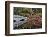 Bridge crossing pond Springtime azalea blooming, Charleston, South Carolina.-Darrell Gulin-Framed Photographic Print